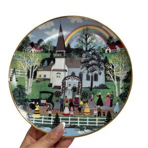 Jane Wooster Scott Folk Art Plates By The Franklin Mint EUC